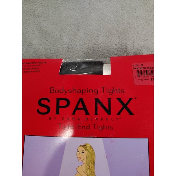2 New Bodyshaping Tights SPANX Heathered Charcoal Tight-End Tights Opaque Size C - Picture 2 of 10